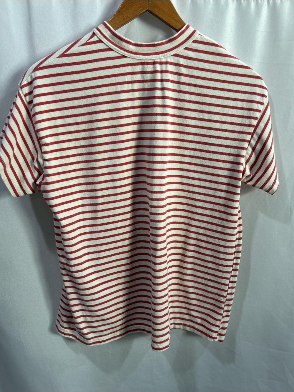 Pomander Place Rust and White Striped Casual Tee EUC - Picture 4 of 4